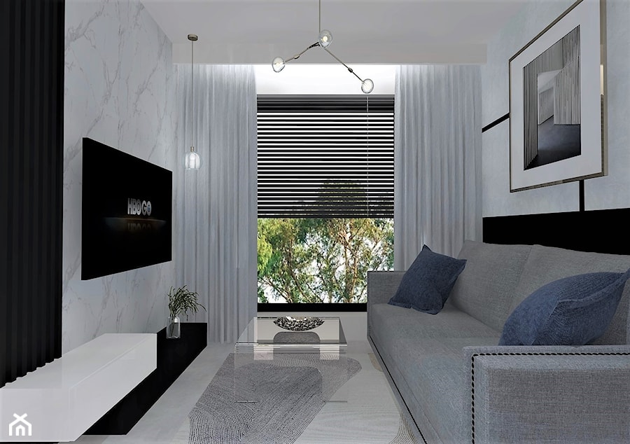 Projekt domu jednorodzinnego - Sypialnia, styl nowoczesny - zdjęcie od AUMÜLLERDESIGN Studio Projektowania Wnętrz