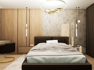 Mieszkanie 49 mkw - Sypialnia, styl nowoczesny - zdjęcie od AUMÜLLERDESIGN Studio Projektowe