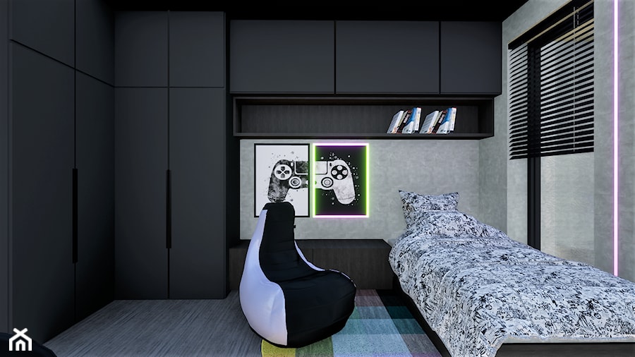 Pokój gamingowy - Pokój dziecka, styl nowoczesny - zdjęcie od AUMÜLLERDESIGN Studio Projektowe