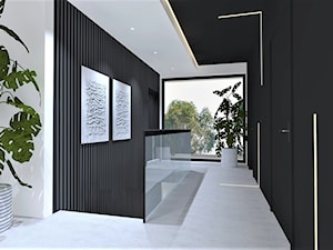 Projekt domu jednorodzinnego - Hol / przedpokój, styl nowoczesny - zdjęcie od AUMÜLLERDESIGN Studio Projektowania Wnętrz