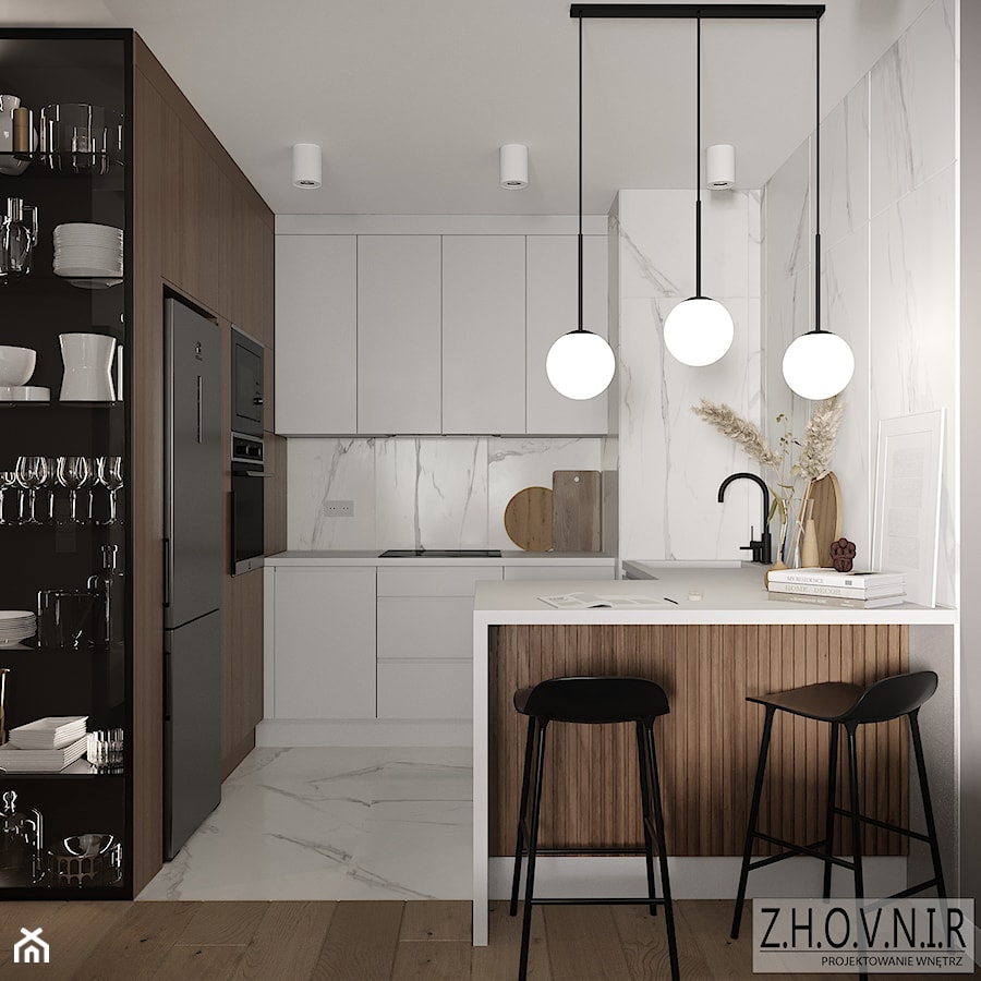 Mieszkanie 59m2 - Kuchnia, styl nowoczesny - zdjęcie od Z.H.O.V.N.I.R