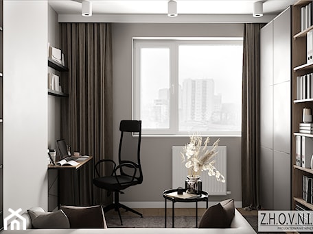 Aranżacje wnętrz - Biuro: Mieszkanie 59m2 - Biuro, styl nowoczesny - Z.H.O.V.N.I.R. Przeglądaj, dodawaj i zapisuj najlepsze zdjęcia, pomysły i inspiracje designerskie. W bazie mamy już prawie milion fotografii!