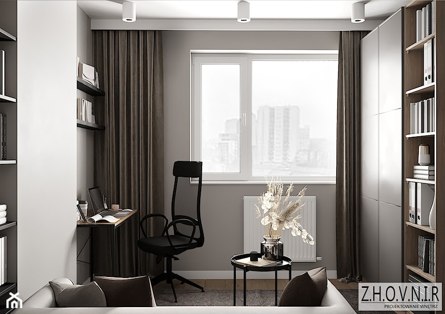 Mieszkanie 59m2 - Biuro, styl nowoczesny - zdjęcie od Z.H.O.V.N.I.R