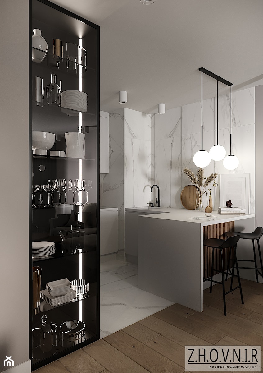 Mieszkanie 59m2 - Kuchnia, styl nowoczesny - zdjęcie od Z.H.O.V.N.I.R