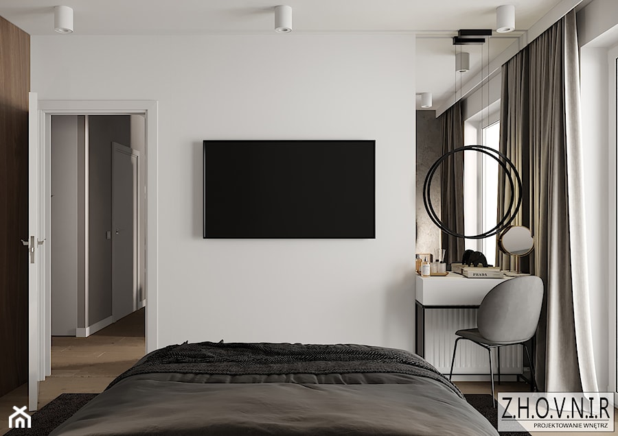 Mieszkanie 59m2 - Sypialnia, styl nowoczesny - zdjęcie od Z.H.O.V.N.I.R