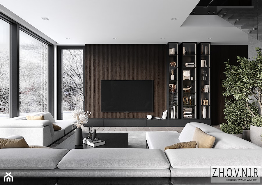 Projekt domu wersja 1 - Salon, styl nowoczesny - zdjęcie od Z.H.O.V.N.I.R