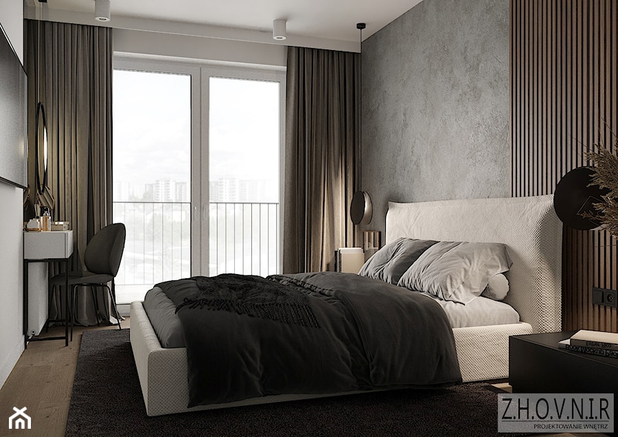 Mieszkanie 59m2 - Sypialnia, styl nowoczesny - zdjęcie od Z.H.O.V.N.I.R