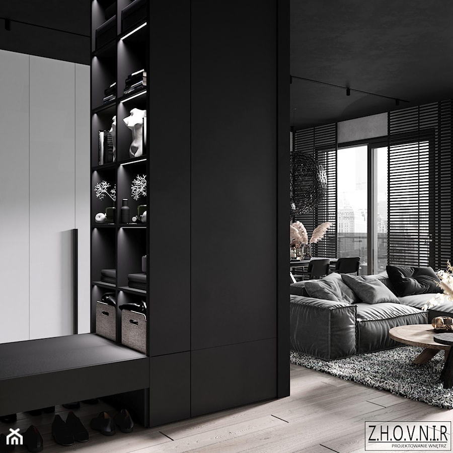 Black apartment - Hol / przedpokój, styl nowoczesny - zdjęcie od Z.H.O.V.N.I.R