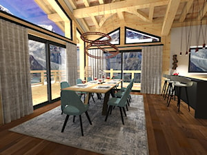 Jadalnie w apartamencie z widokiem na góry - zdjęcie od Lazaria Design pracownia projektowania wnętrz i ogrodów