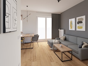 Mieszkanie 55m2 | Konin - Salon, styl nowoczesny - zdjęcie od madproject