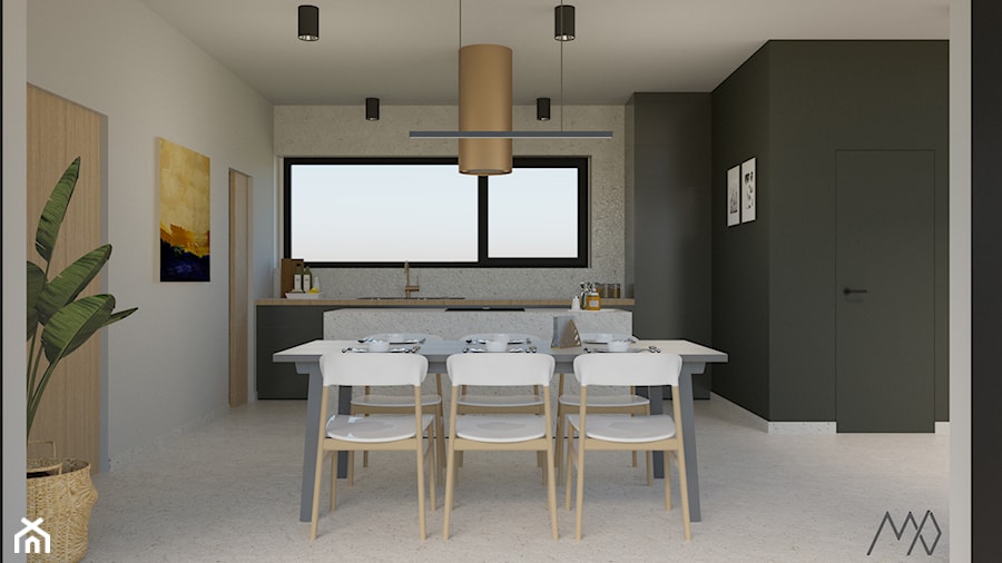 Dom 155m2 - Kuchnia, styl minimalistyczny - zdjęcie od madproject