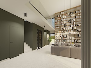 Dom 155m2 - Salon, styl minimalistyczny - zdjęcie od madproject