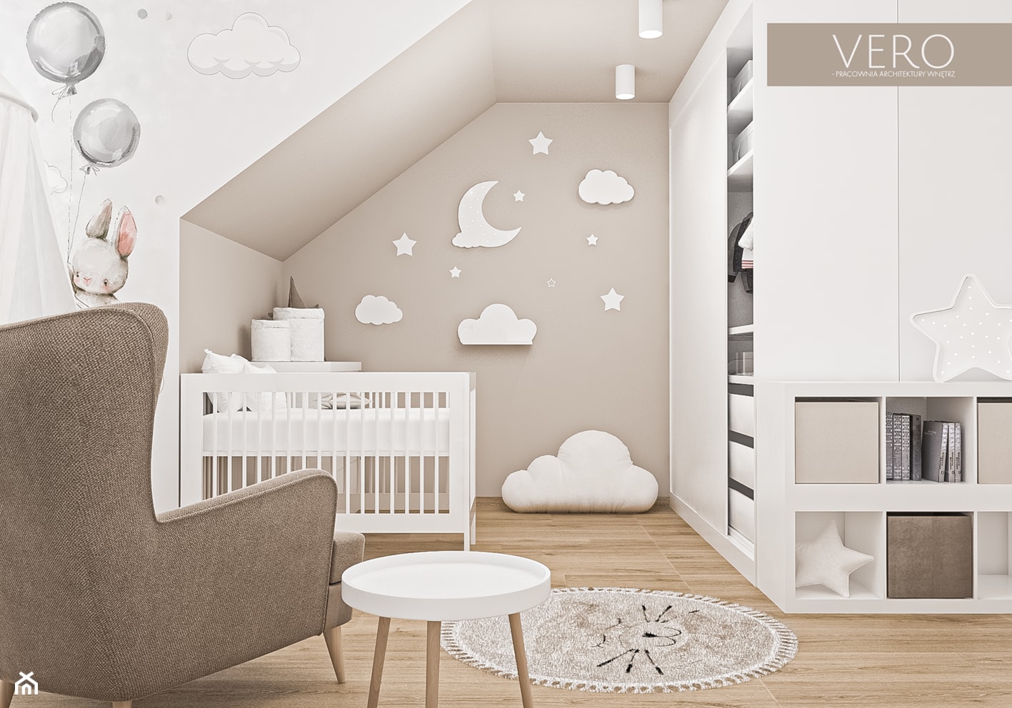 Pokój dziecięcy na poddaszu - zdjęcie od VERO - Pracownia Architektury Wnętrz - Homebook
