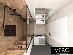 Łazienka 2,1m2 w bloku - zdjęcie od VERO - Pracownia Architektury Wnętrz