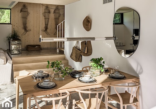 Domy Mamre nad Zalewem Szczecińskim - Średnia biała jadalnia, styl nowoczesny - zdjęcie od Hamptons By Hania