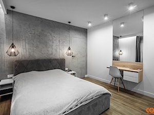 Sypialnia z łazienką | Beton i faktura