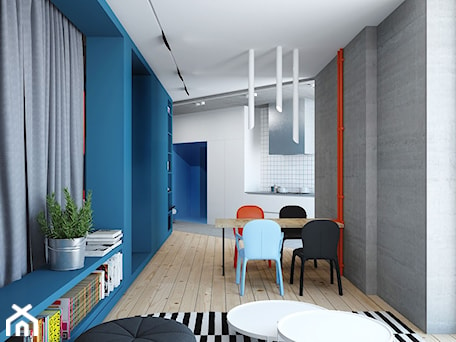 Aranżacje wnętrz - Salon: Blue Box - Nika Vorotyntseva architecture-design bureau. Przeglądaj, dodawaj i zapisuj najlepsze zdjęcia, pomysły i inspiracje designerskie. W bazie mamy już prawie milion fotografii!