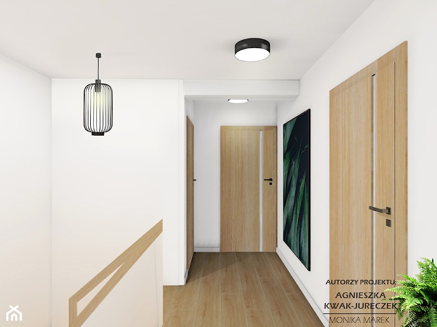 Hol parter i piętro Dom Gliwice II - Hol / przedpokój, styl minimalistyczny - zdjęcie od SZTUKA DESIGNU Pracownia Architektury