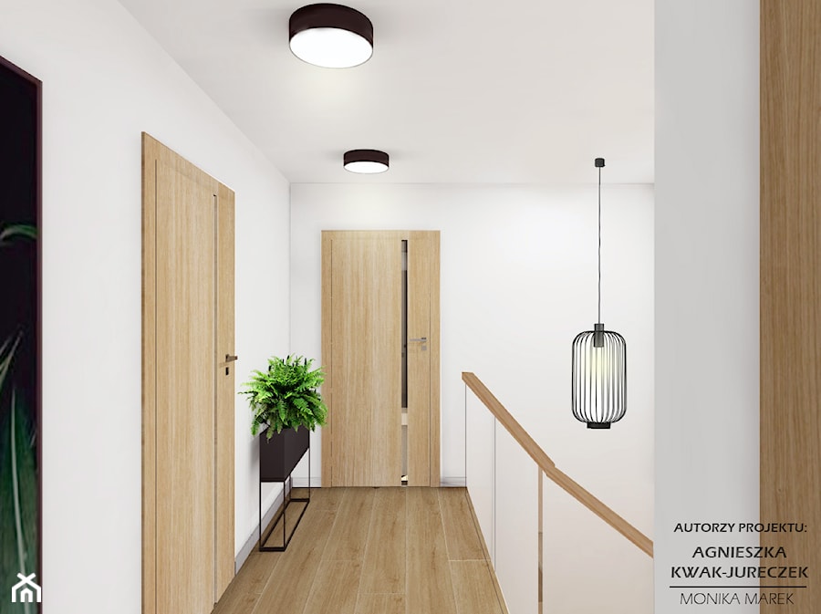 Hol parter i piętro Dom Gliwice II - Hol / przedpokój, styl minimalistyczny - zdjęcie od SZTUKA DESIGNU Pracownia Architektury