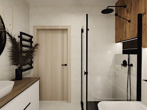 Projekt małej łazienki z wanną i prysznicem - zdjęcie od Qualita Interno
