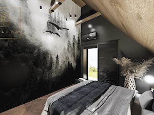 Ciemna sypialnia - nowoczesne aranżacje projekty inspiracje - zdjęcie od Qualita Interno