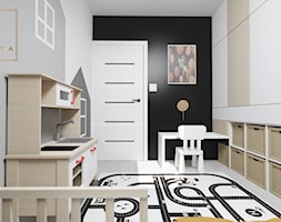 Pokój dla chłopca na poddaszu ze skosami - 8m2 - zdjęcie od Qualita Interno - Homebook