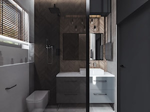 Kabina prysznicowa do sufitu w nowoczesnej łazience - zdjęcie od Qualita Interno