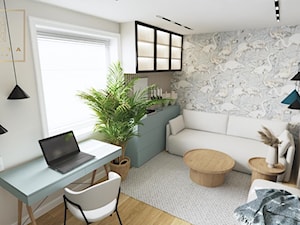 Mały i wąski gabinet w domu - aranżacje projekty inspiracje - zdjęcie od Qualita Interno