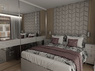 Sypialnia z nowoczesnymi tapetami