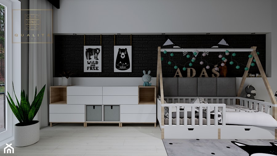 Nowoczesny projekt łóżka dla małego chłopca - zdjęcie od Qualita Interno