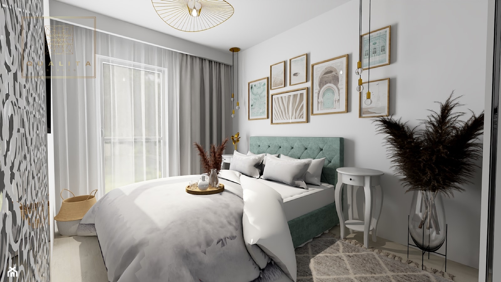 Nowoczesna aranżacja sypialni w stylu Boho - zdjęcie od Qualita Interno - Homebook