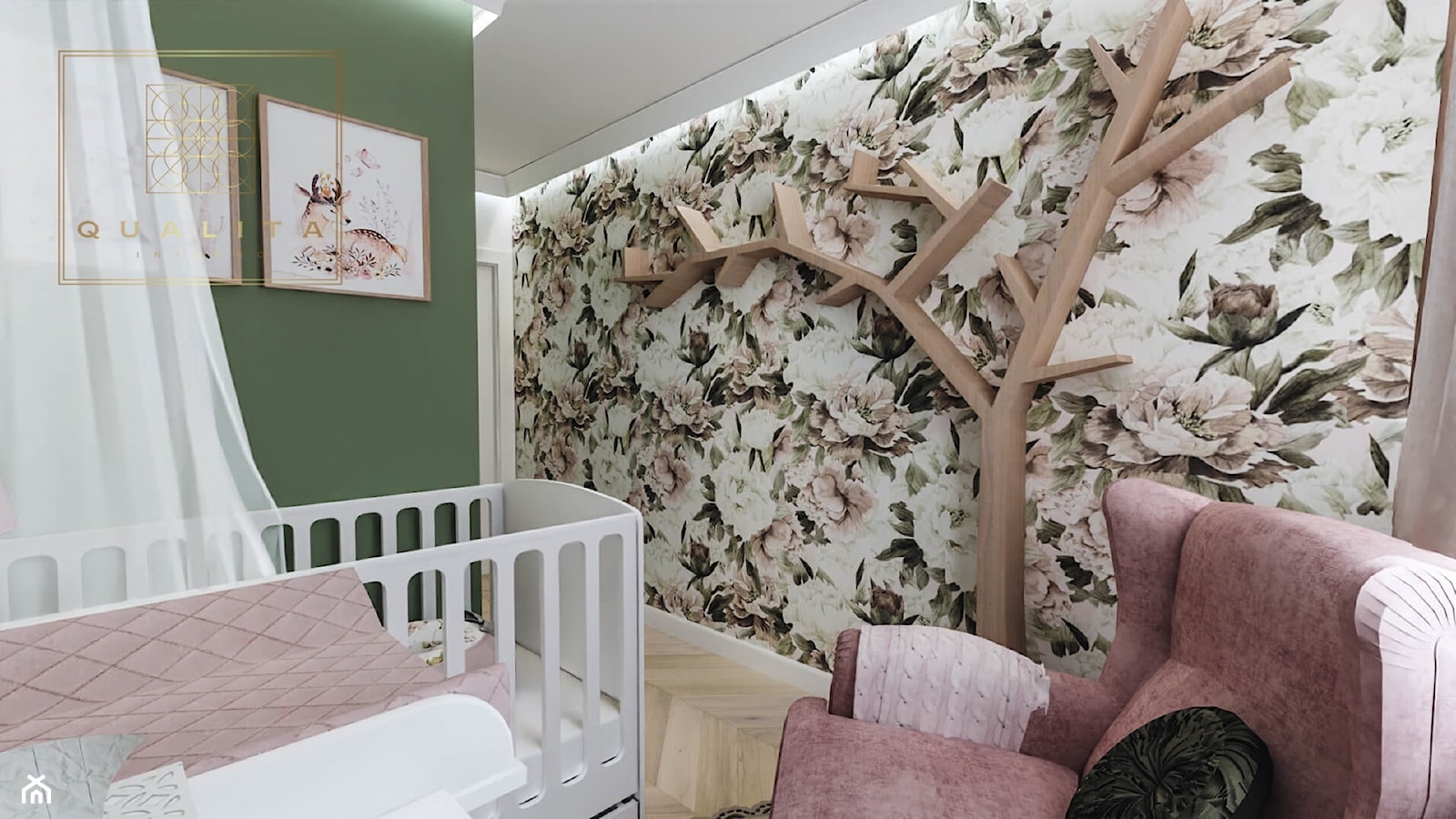 pokój dla dziewczynki noworodka - zdjęcie od Qualita Interno - Homebook