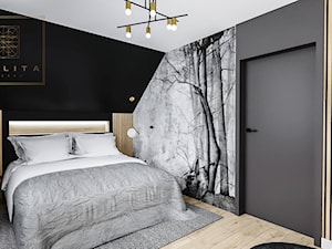 Nowoczesne Lamele drewniane w sypialni - zdjęcie od Qualita Interno