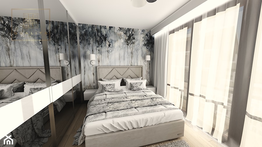 Sypialnia z tapetą wonderwall - zdjęcie od Qualita Interno