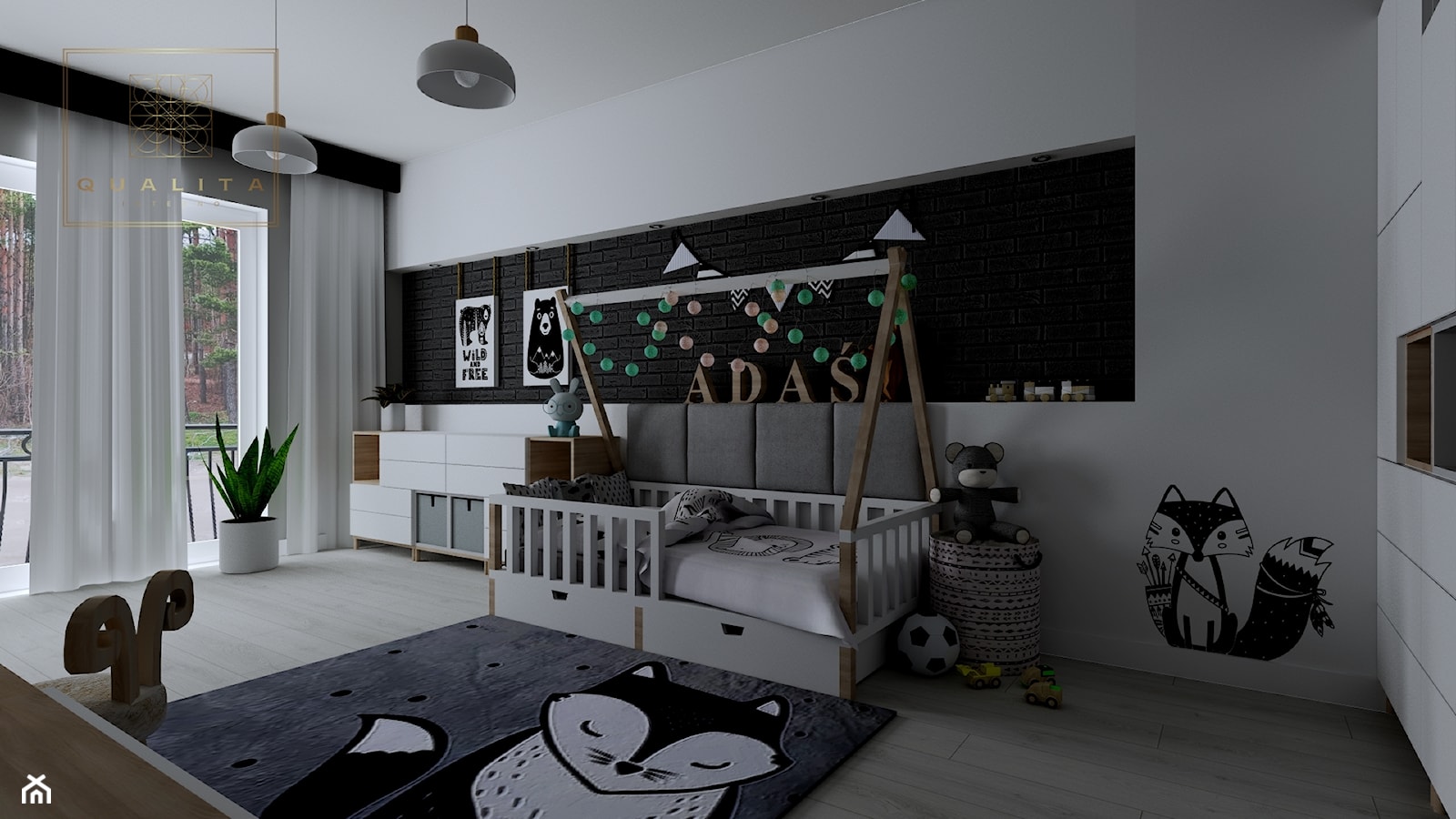 Nowoczesny projekt pokoju dla małego chłopca - zdjęcie od Qualita Interno - Homebook