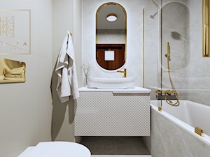 Projekty i aranżacje małych łazienek z wanną i parawanem 2022 - zdjęcie od Qualita Interno