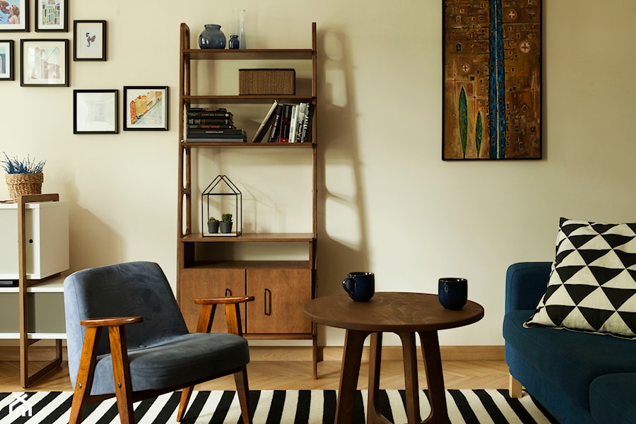 Salon w stylu skandynawski vintage - zdjęcie od Plywood Project