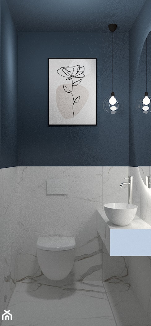 Mała toaleta - zdjęcie od Wyobrażalnia - studio projektowe - Homebook