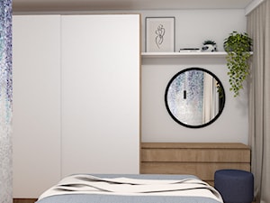 Mała sypialnia w Krakowie - Sypialnia, styl nowoczesny - zdjęcie od Wyobrażalnia - studio projektowe