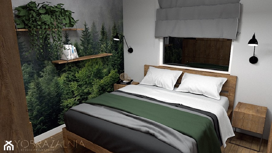 Leśna sypialnia - zdjęcie od Wyobrażalnia - studio projektowe