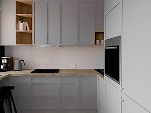 Salon z kuchnią i aneksem sypialnym - Kuchnia, styl nowoczesny - zdjęcie od M.PROJEKTOWNIA