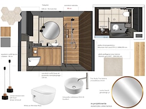 Łazienka ze złotymi akcentami - Łazienka, styl nowoczesny - zdjęcie od M.PROJEKTOWNIA