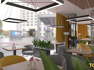 Projekt  kawiarni z restauracją w holu budynku biurowego