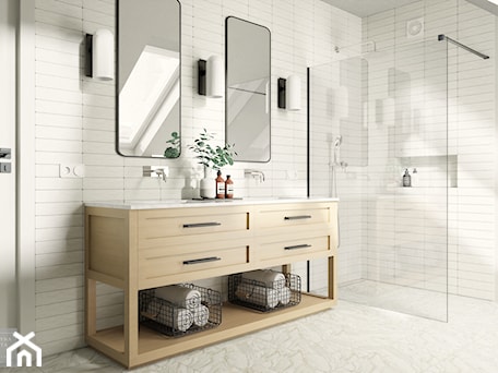 Aranżacje wnętrz - Łazienka: Modern transitional bathroom - W Stylu. Justyna Sońta. Przeglądaj, dodawaj i zapisuj najlepsze zdjęcia, pomysły i inspiracje designerskie. W bazie mamy już prawie milion fotografii!