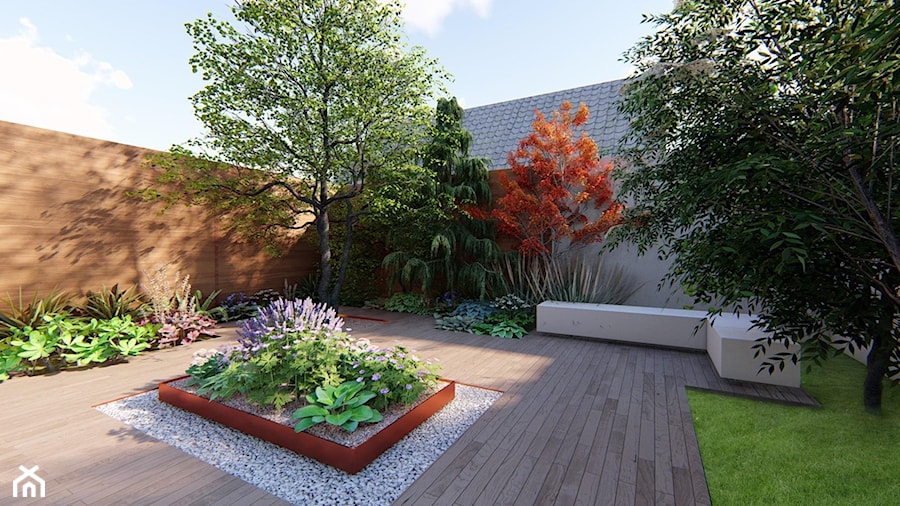 Kameralny ogród z tylu domu - zdjęcie od Karolina Czajkowska studio