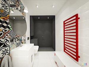 mała łazinka - Z punktowym oświetleniem łazienka, styl nowoczesny - zdjęcie od KOLORUM