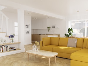 Milk&Honey dom jednorodzinny - Salon, styl skandynawski - zdjęcie od JENO Pracownia Projektowania Naturalnego
