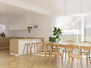 Milk&Honey dom jednorodzinny - Jadalnia, styl skandynawski - zdjęcie od JENO Pracownia Projektowania Naturalnego