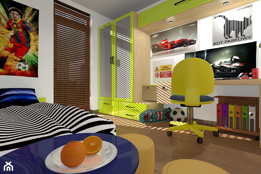 Mieszkanie M4 - Bytom - Pokój dziecka, styl minimalistyczny - zdjęcie od ABCentrum-DOM/ABC Pracownia Projektowa Bożena Nosiła