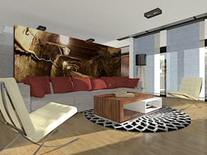 Dom na przestrzał - Salon, styl nowoczesny - zdjęcie od ABCentrum-DOM/ABC Pracownia Projektowa Bożena Nosiła